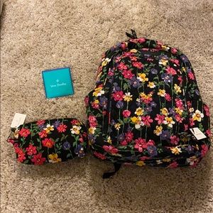 Vera Bradley backpack and cosmetic NWT